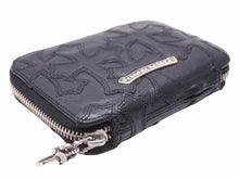 Load image into Gallery viewer, 新品同様 CHROME HEARTS クロムハーツ セメタリークロス ラウンドジップ レザーウォレット クロスパッチ 財布 41335