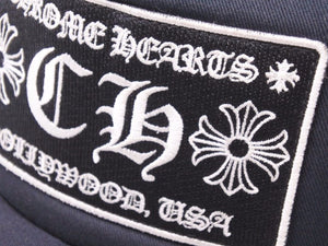 Chrome Hearts クロムハーツ トラッカーキャップ 新型 CH コットン 925シルバー ブラック 美品 中古 41345