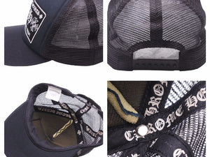 Chrome Hearts クロムハーツ トラッカーキャップ 新型 CH コットン 925シルバー ブラック 美品 中古 41345