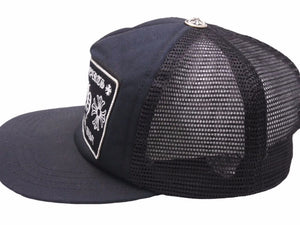 Chrome Hearts クロムハーツ トラッカーキャップ CH コットン ナイロン 925シルバー ブラック 美品 中古 41346