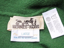 Load image into Gallery viewer, 美品 HERMES エルメス ニット ハイネック グリーン トップス カシミヤ サイズL 中古 41348