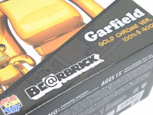画像をギャラリービューアに読み込む, MEDICOM TOY メディコムトイBE@RBRICK GARFIELD GOLD CHROME ガーフィールド 100％ 400％ 未使用品 41357