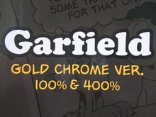 画像をギャラリービューアに読み込む, MEDICOM TOY メディコムトイBE@RBRICK GARFIELD GOLD CHROME ガーフィールド 100％ 400％ 未使用品 41357