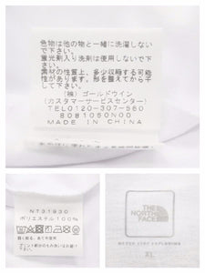 THE NORTH FACE ノースフェイス 半袖 Tシャツ ロゴシャツ NT31930 ホワイト サイズ XL 美品 中古 41393