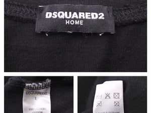 Dsquared2 ディースクエアード 長袖 Tシャツ ICON クルーネック ロゴ DF8FEME01 コットン ブラック L 中古 美品 41394