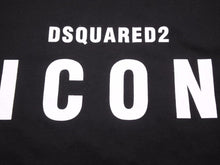 Load image into Gallery viewer, Dsquared2 ディースクエアード 長袖 Tシャツ ICON クルーネック ロゴ DF8FEME01 コットン ブラック L 中古 美品 41394