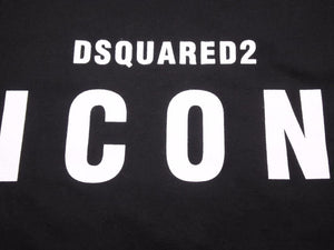 Dsquared2 ディースクエアード 長袖 Tシャツ ICON クルーネック ロゴ DF8FEME01 コットン ブラック L 中古 美品 41394