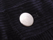 Load image into Gallery viewer, HERMES エルメス セリエ スーツ スラックス パンツ コットン コーデュロイ ブルー 牛革 サイズ44 中古 美品 41401