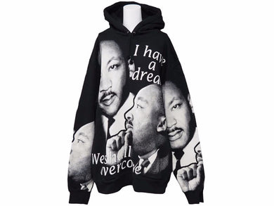 Supreme シュプリーム 18SS MLK Hooded Sweatshirt キング牧師 パーカー ブラック コットン サイズXL 美品 41423