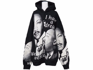 Supreme シュプリーム 18SS MLK Hooded Sweatshirt キング牧師 パーカー ブラック コットン サイズXL 美品 41423