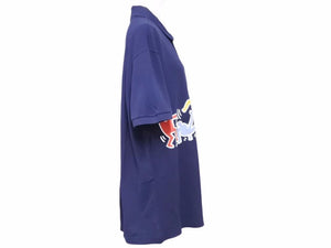 LACOSTE ラコステ Keith Haring キースへリング ポロシャツ バンド プリント 鹿の子 19SS ネイビー サイズ XS 美品 中古 41425