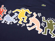 画像をギャラリービューアに読み込む, LACOSTE ラコステ Keith Haring キースへリング ポロシャツ バンド プリント 鹿の子 19SS ネイビー サイズ XS 美品 中古 41425