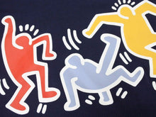 画像をギャラリービューアに読み込む, LACOSTE ラコステ Keith Haring キースへリング ポロシャツ バンド プリント 鹿の子 19SS ネイビー サイズ XS 美品 中古 41425