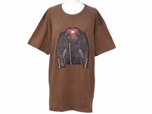 画像をギャラリービューアに読み込む, KAPITAL キャピタル イダースPT Tシャツ ライダースプリント スタッズ K1808SC852 ブラウン コットン サイズ4 美品 中古 41429