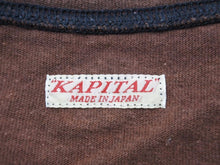画像をギャラリービューアに読み込む, KAPITAL キャピタル イダースPT Tシャツ ライダースプリント スタッズ K1808SC852 ブラウン コットン サイズ4 美品 中古 41429