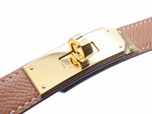 Load image into Gallery viewer, 極美品 HERMES エルメス ケリー ベルト Z刻 2021 ヴォーエプソン ブラウン ゴールド ゴールド金具 中古 41441