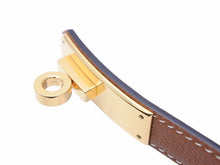 Load image into Gallery viewer, 極美品 HERMES エルメス ケリー ベルト Z刻 2021 ヴォーエプソン ブラウン ゴールド ゴールド金具 中古 41441