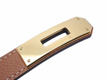 Load image into Gallery viewer, 極美品 HERMES エルメス ケリー ベルト Z刻 2021 ヴォーエプソン ブラウン ゴールド ゴールド金具 中古 41441
