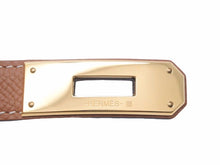 Load image into Gallery viewer, 極美品 HERMES エルメス ケリー ベルト Z刻 2021 ヴォーエプソン ブラウン ゴールド ゴールド金具 中古 41441