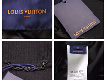 画像をギャラリービューアに読み込む, 新品 LOUIS VUITTON ルイヴィトン モノグラムエンボスレザーアンドウールブルゾン ブラック 1AA7ER サイズ50 中古 41450