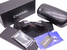 画像をギャラリービューアに読み込む, CHANEL シャネル サングラス アイウェア ブラック グレー 小物 0CH5391HA 53□19 140 3N 良品 中古 41483