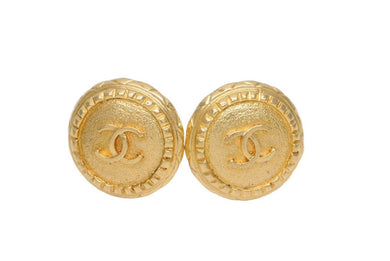 CHANEL シャネル ココマーク イヤリング アクセサリー 小物 ヴィンテージ 両耳 GP ゴールド 美品 中古 41486