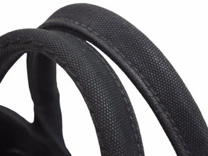 PRADA プラダ ハンドバッグ CANAPA ミニカナパ 三角プレート 1BG439 キャンバス ブラック 金具ゴールド 良品 中古 41492