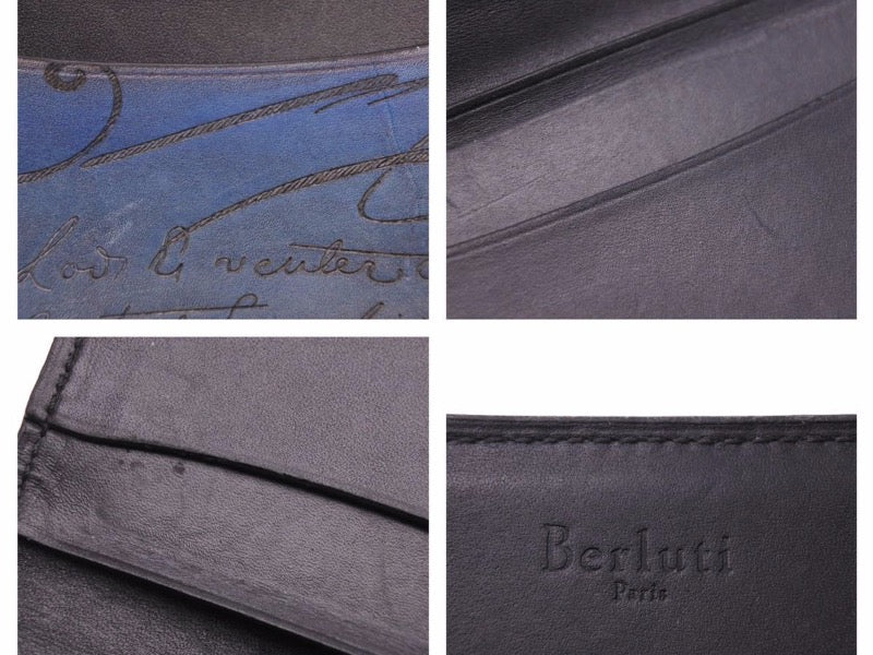 Berluti ベルルッティ 名刺入れ カリグラフィー ブルー カード Berluti ベルルッティ 名刺入れ カリグラフィー ブルー カード