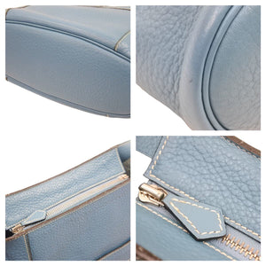 HERMES エルメス グッドニュースPM ブルージーン トリヨンクレマンス ショルダーバッグ □L刻 美品 中古 41495