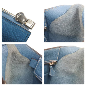 HERMES エルメス グッドニュースPM ブルージーン トリヨンクレマンス ショルダーバッグ □L刻 美品 中古 41495