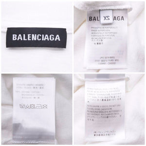 BALENCIAGA バレンシアガ 白 ホワイト Tシャツ レッド xs 583212 TFV63 中古 41524