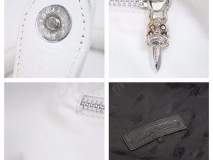 定価112万 CHROME HEARTS クロムハーツ トートバッグ ゼロピラミッドスタッズレザートートバッグ シルバー925 美品 中古 41541