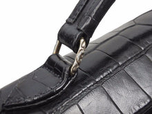 Load image into Gallery viewer, 極美品 クロコダイル CHROME HEARTS クロムハーツ NH ガンスリンガーストラップ ビジネスバッグ ブラック 中古 41543