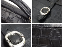 Load image into Gallery viewer, 極美品 クロコダイル CHROME HEARTS クロムハーツ NH ガンスリンガーストラップ ビジネスバッグ ブラック 中古 41543