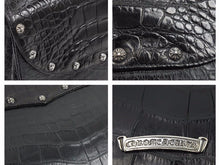 Load image into Gallery viewer, 極美品 クロコダイル CHROME HEARTS クロムハーツ NH ガンスリンガーストラップ ビジネスバッグ ブラック 中古 41543
