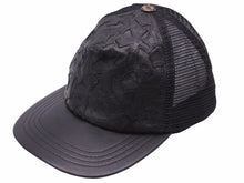 Load image into Gallery viewer, CHROME HEARTS クロムハーツ セメタリークロスパッチレザーメッシュキャップ シルバー925 ブラック 美品 中古 41556