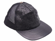 Load image into Gallery viewer, CHROME HEARTS クロムハーツ セメタリークロスパッチレザーメッシュキャップ シルバー925 ブラック 美品 中古 41556