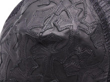 Load image into Gallery viewer, CHROME HEARTS クロムハーツ セメタリークロスパッチレザーメッシュキャップ シルバー925 ブラック 美品 中古 41556