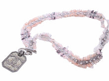 Load image into Gallery viewer, 極美品 CHANEL シャネル ネックレス フェイクパール リボン ラインストーン ココマーク シルバー ピンク 小物 A17S 中古 41560