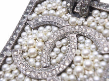 Load image into Gallery viewer, 極美品 CHANEL シャネル ネックレス フェイクパール リボン ラインストーン ココマーク シルバー ピンク 小物 A17S 中古 41560
