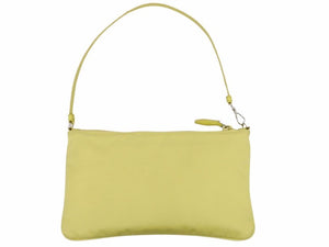 PRADA プラダ ナイロンサフィアーノトライアングルロゴバック ミニバッグ 1NI545 イエロー 中古 美品 41577