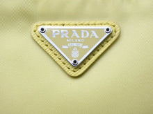 画像をギャラリービューアに読み込む, PRADA プラダ ナイロンサフィアーノトライアングルロゴバック ミニバッグ 1NI545 イエロー 中古 美品 41577