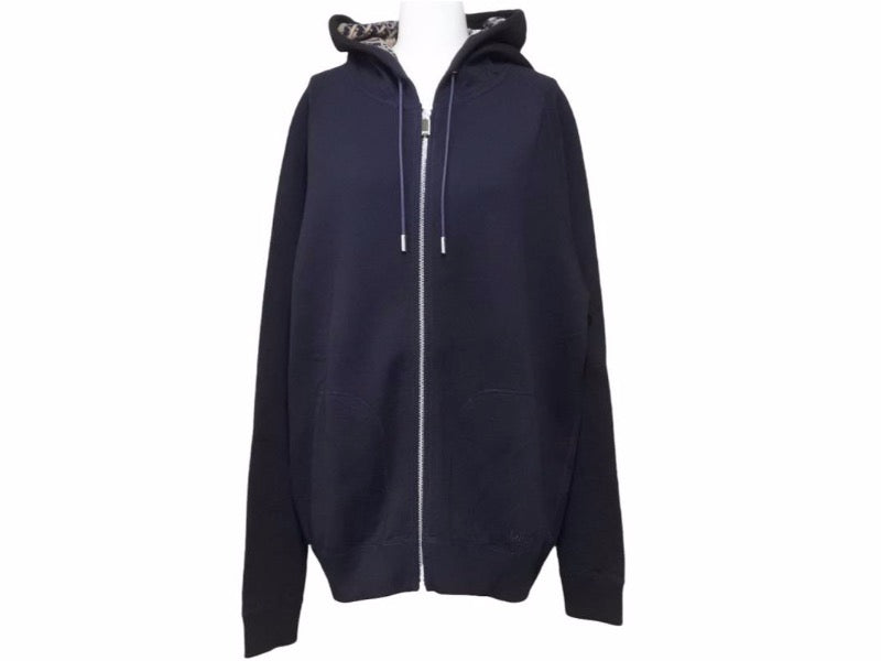 Dior ディオール パーカー オブリーク ジップアップパーカー カシミヤ ネイビー 現行 113M221AT225 メンズ サイズXL 未使用 41585