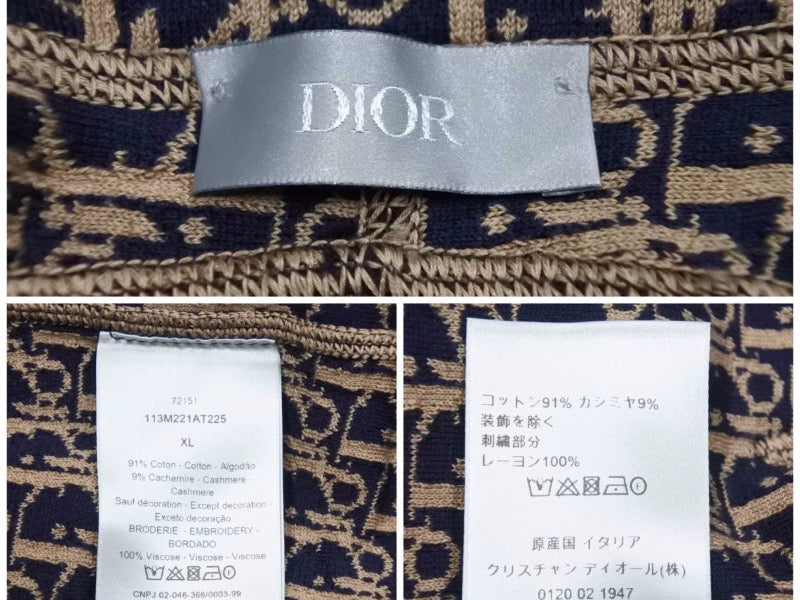 Dior ディオール パーカー オブリーク ジップアップパーカー カシミヤ ネイビー 現行 113M221AT225 メンズ サイズXL 未使用  41585 – Casanova Vintage
