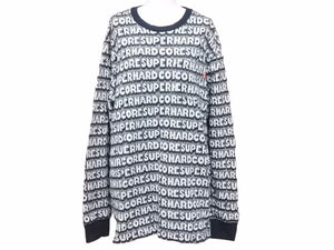 Supreme シュプリーム uper Hardcore Jacquard 長袖シャツ ロングT 2017SS 総柄 アメコミフォント サイズL 中古 美品 41603