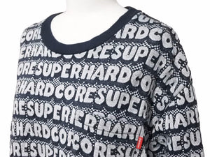Supreme シュプリーム uper Hardcore Jacquard 長袖シャツ ロングT 2017SS 総柄 アメコミフォント サイズL 中古 美品 41603
