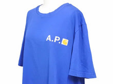 画像をギャラリービューアに読み込む, Carhartt カーハート APC アーペーセー FIRE 半袖Tシャツ T Shirt コットン ブルー サイズXXL 美品 中古 41607