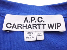 画像をギャラリービューアに読み込む, Carhartt カーハート APC アーペーセー FIRE 半袖Tシャツ T Shirt コットン ブルー サイズXXL 美品 中古 41607