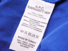 画像をギャラリービューアに読み込む, Carhartt カーハート APC アーペーセー FIRE 半袖Tシャツ T Shirt コットン ブルー サイズXXL 美品 中古 41607