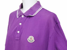 画像をギャラリービューアに読み込む, MONCLER モンクレール ポロシャツ 半袖 MAGLIA POLO MANICA CORTA ワンポイントロゴ 116347 パープル サイズXL 中古 41608
